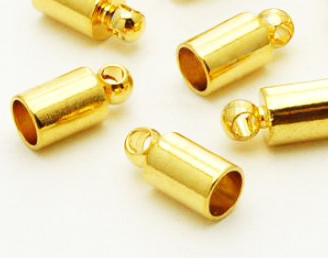 Концевик для  шнура цвет золото размер 2.4мм Золотой